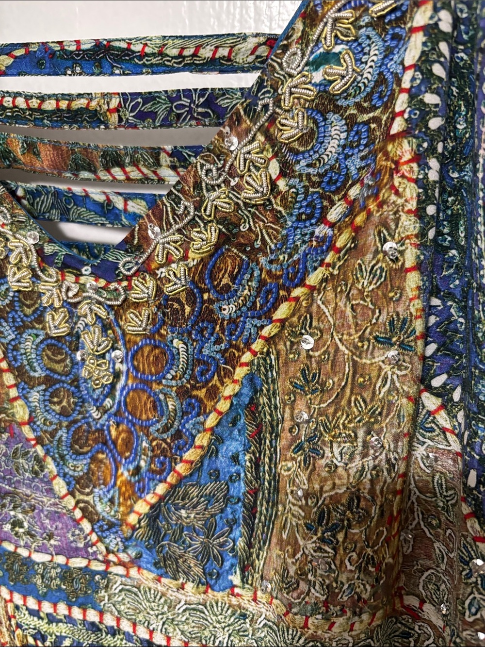 Leifsdottir Sennen Beaded Silk Midi Dress - Picture 8 of 8